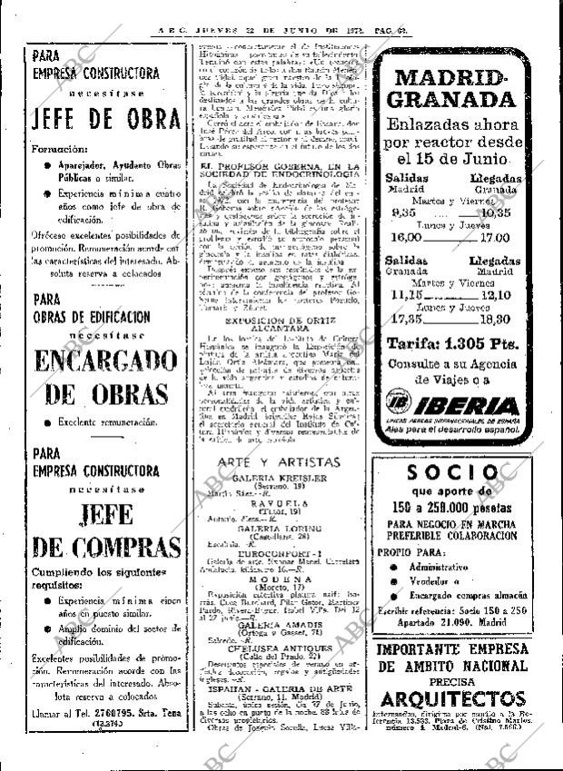 ABC MADRID 22-06-1972 página 62