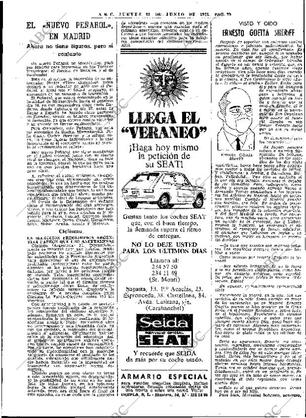 ABC MADRID 22-06-1972 página 79