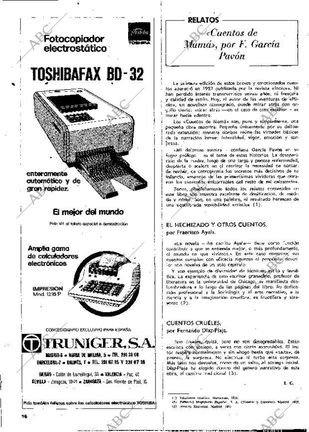 BLANCO Y NEGRO MADRID 24-06-1972 página 16