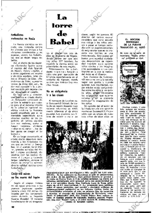 BLANCO Y NEGRO MADRID 24-06-1972 página 82