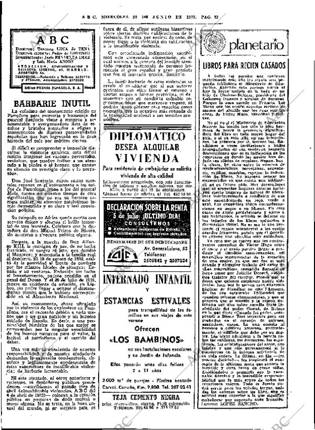 ABC MADRID 28-06-1972 página 22