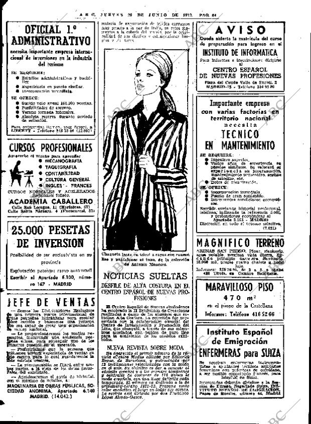 ABC MADRID 29-06-1972 página 84