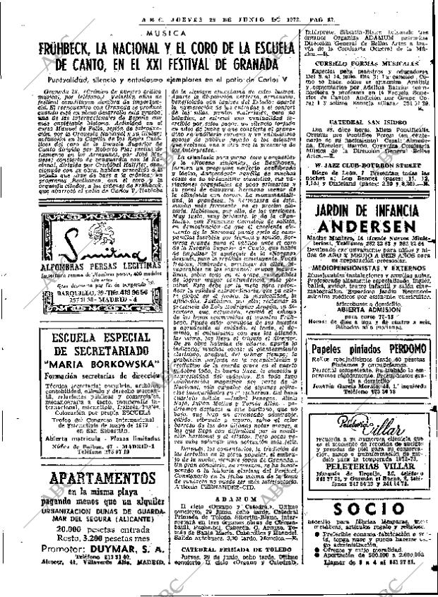 ABC MADRID 29-06-1972 página 87