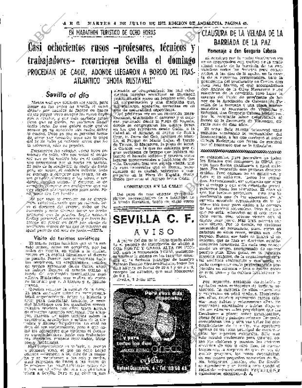 ABC SEVILLA 04-07-1972 página 45