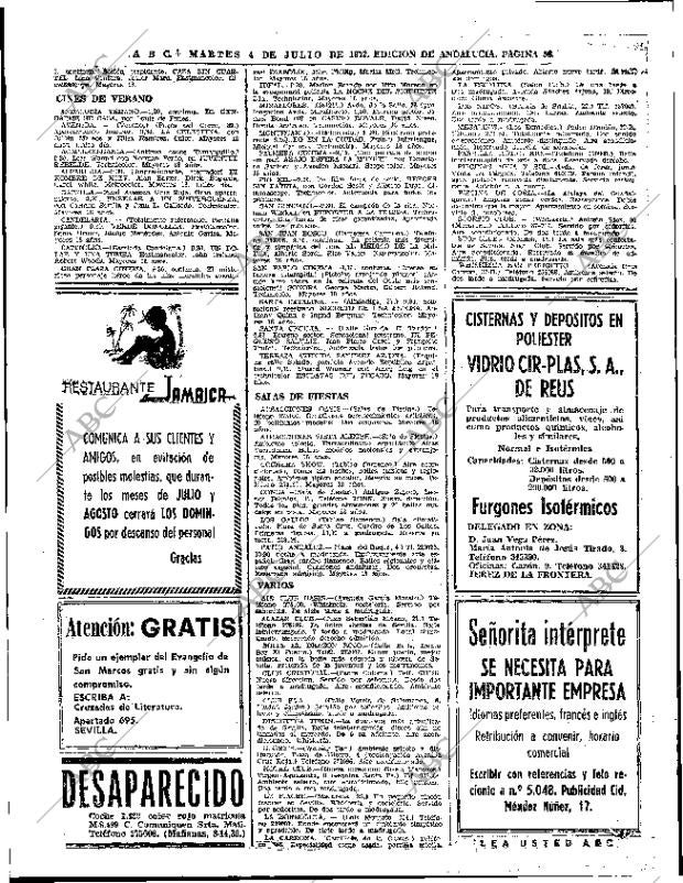 ABC SEVILLA 04-07-1972 página 56