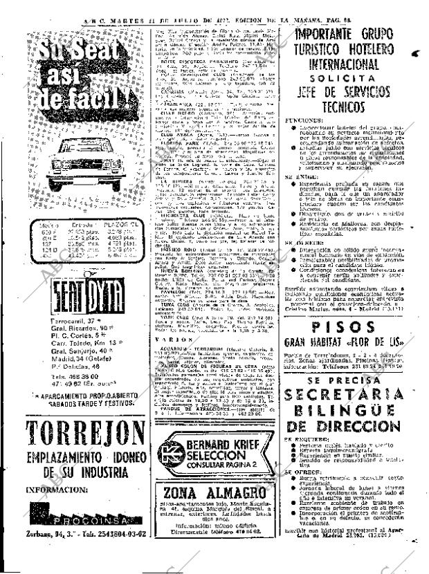 ABC MADRID 11-07-1972 página 85