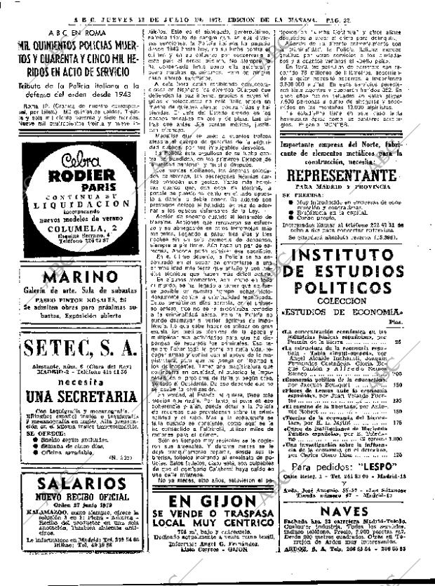 ABC MADRID 13-07-1972 página 32