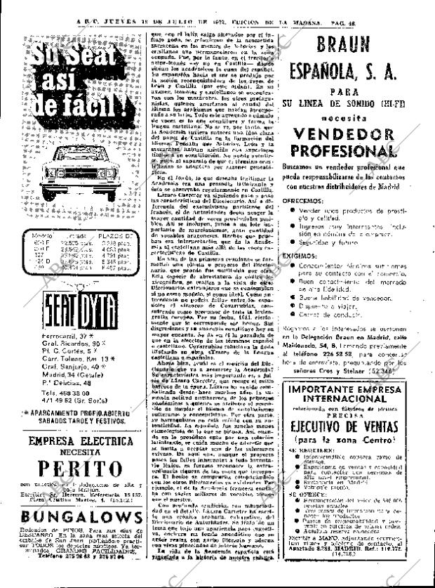 ABC MADRID 13-07-1972 página 48