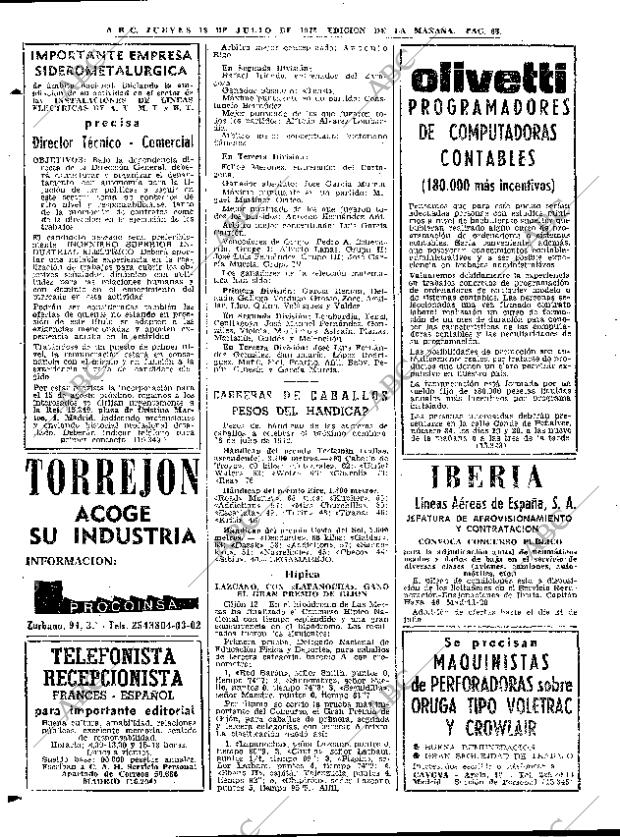 ABC MADRID 13-07-1972 página 68