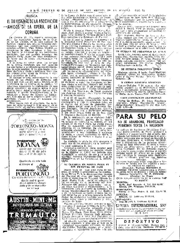 ABC MADRID 13-07-1972 página 74