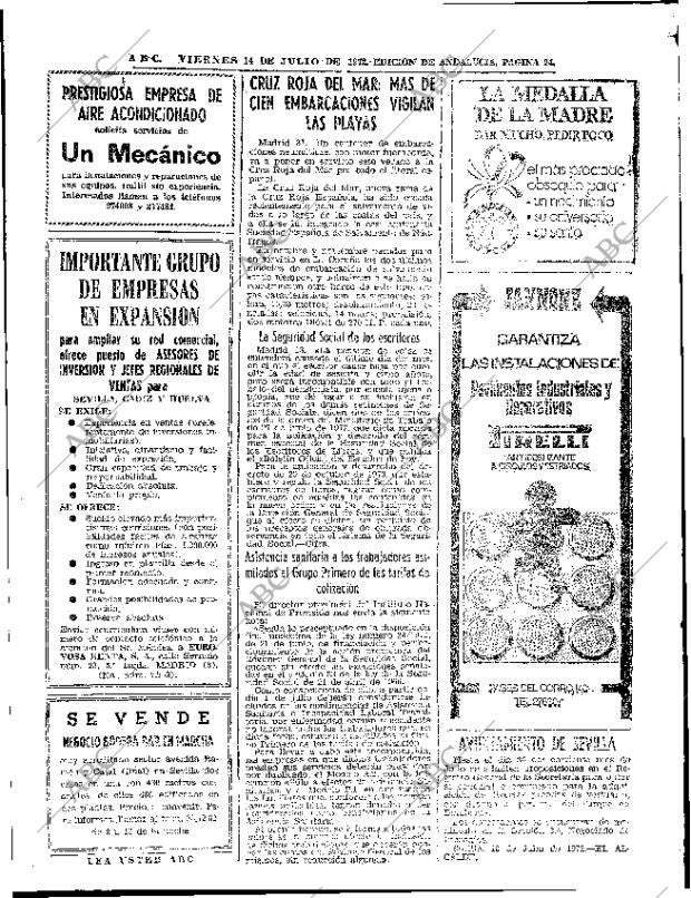 ABC SEVILLA 14-07-1972 página 24