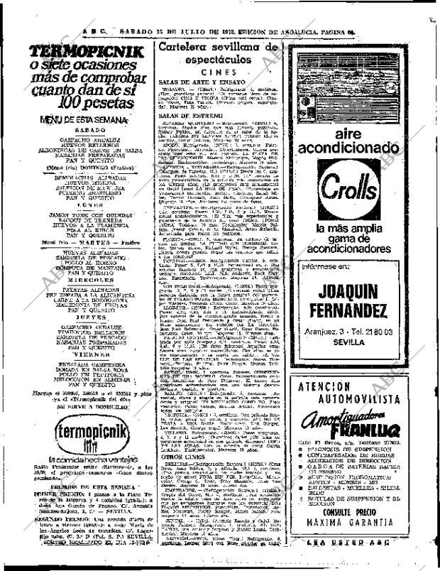 ABC SEVILLA 15-07-1972 página 64