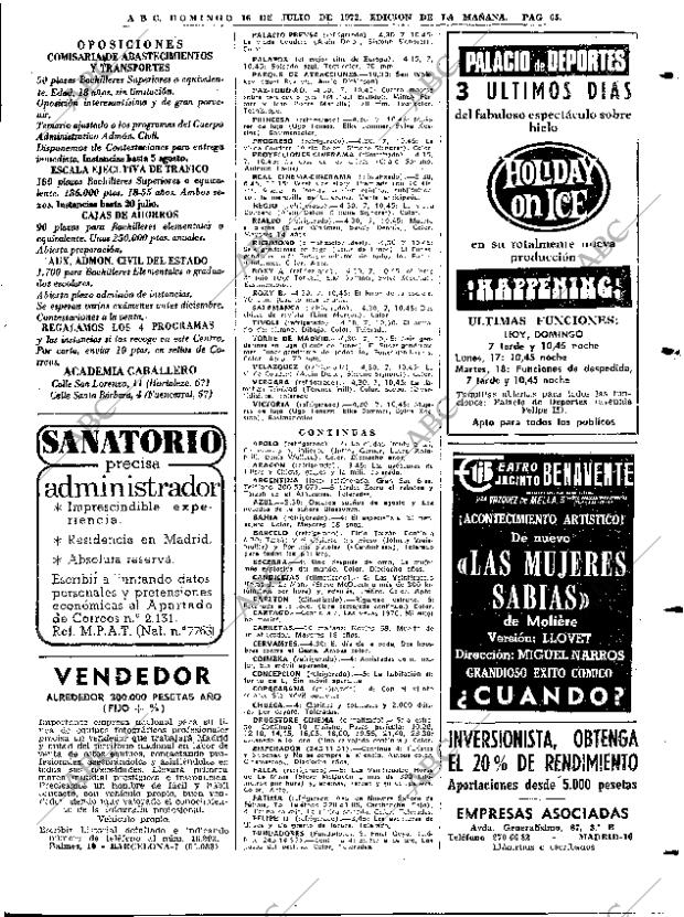 ABC MADRID 16-07-1972 página 65