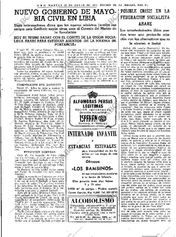 ABC MADRID 18-07-1972 página 11
