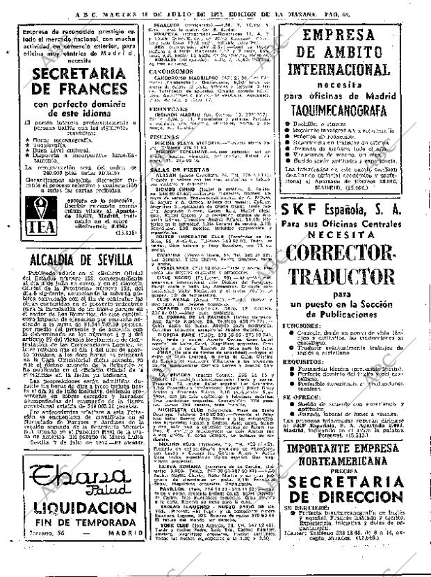ABC MADRID 18-07-1972 página 62