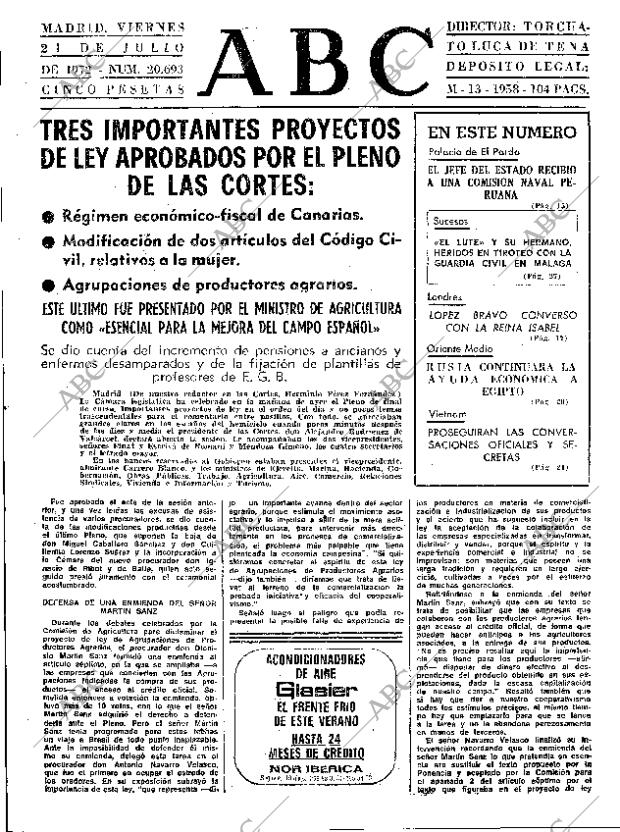 ABC MADRID 21-07-1972 página 13