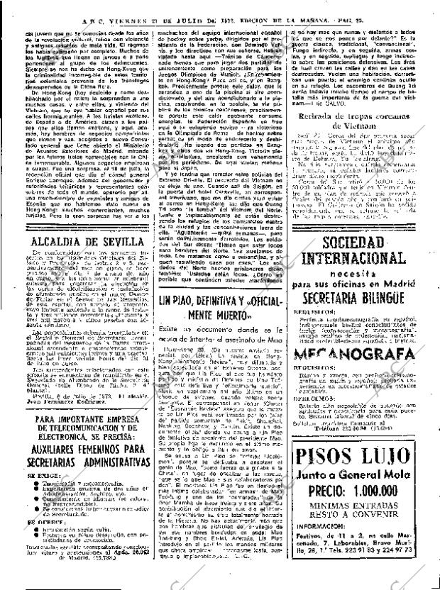 ABC MADRID 21-07-1972 página 22