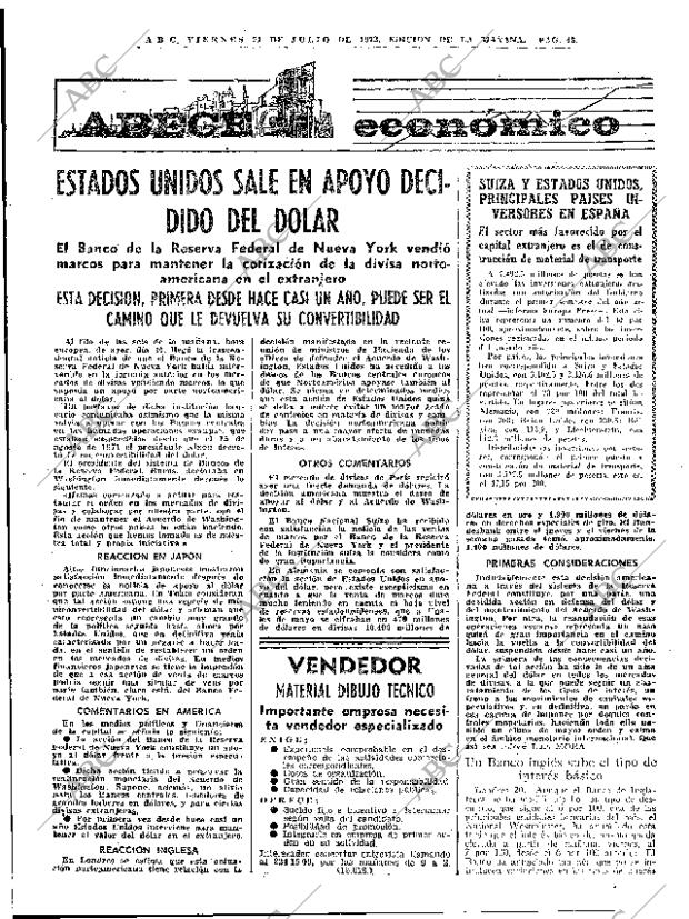 ABC MADRID 21-07-1972 página 45