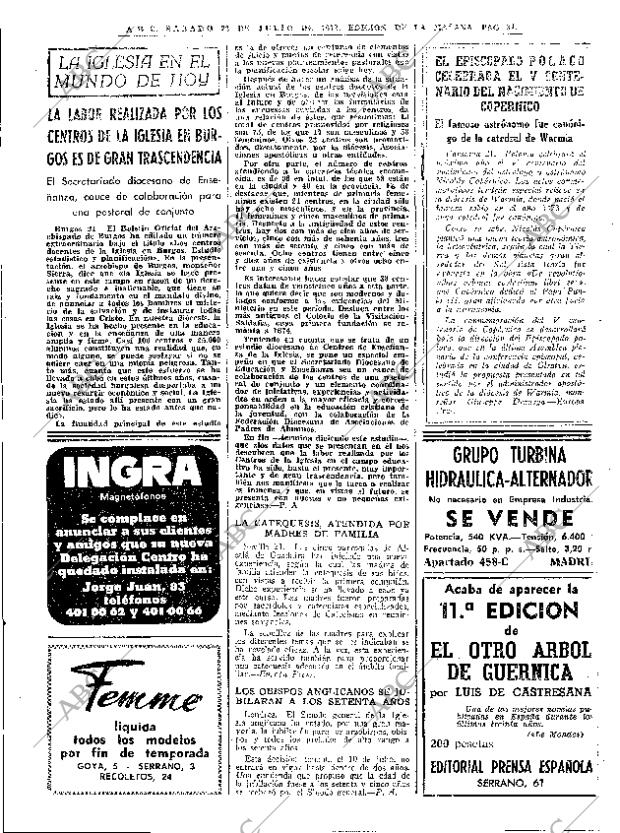 ABC MADRID 22-07-1972 página 31