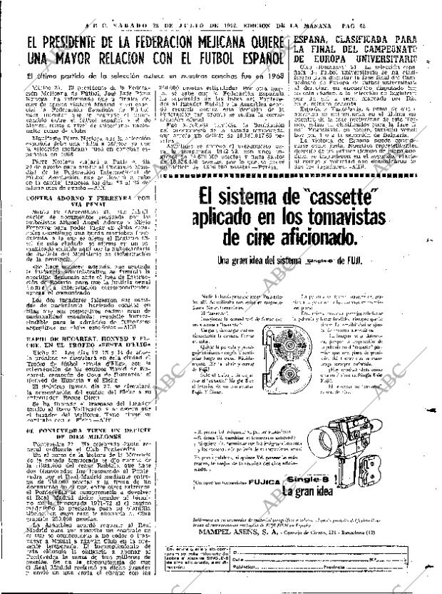 ABC MADRID 22-07-1972 página 65