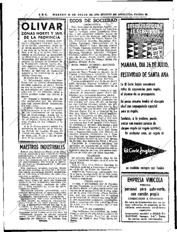 ABC SEVILLA 25-07-1972 página 38