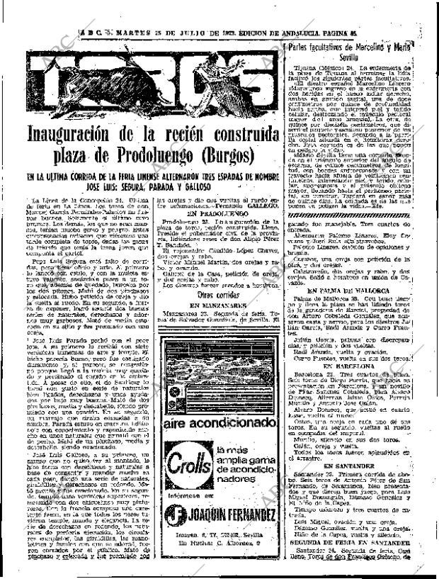 ABC SEVILLA 25-07-1972 página 45