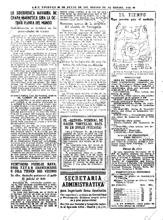 ABC MADRID 28-07-1972 página 26