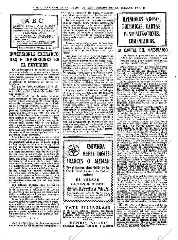 ABC MADRID 29-07-1972 página 14