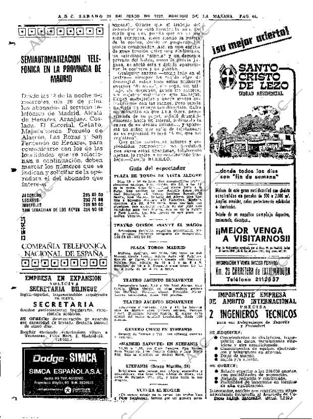 ABC MADRID 29-07-1972 página 64