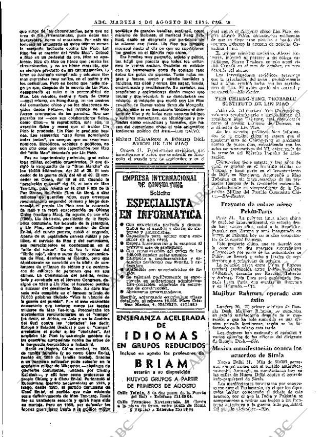 ABC MADRID 01-08-1972 página 16