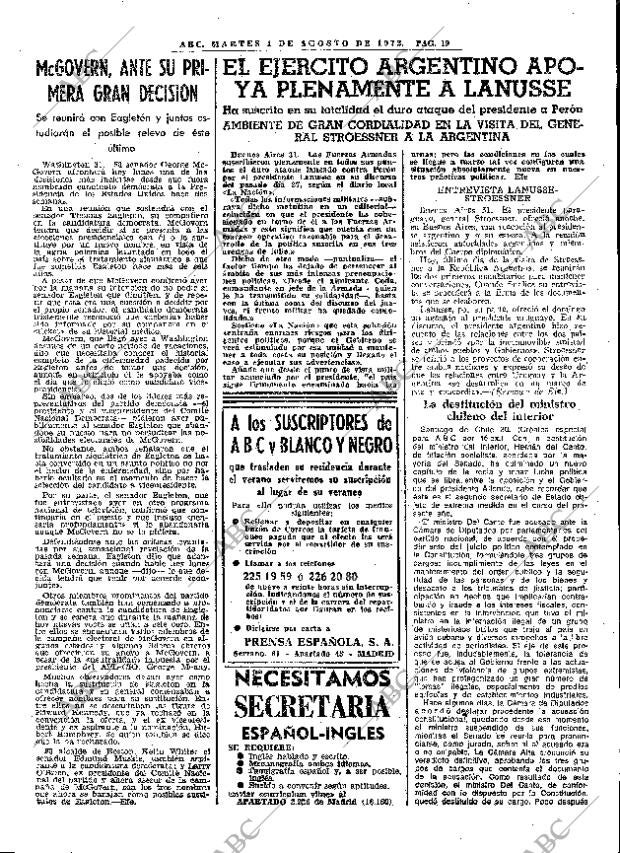 ABC MADRID 01-08-1972 página 19
