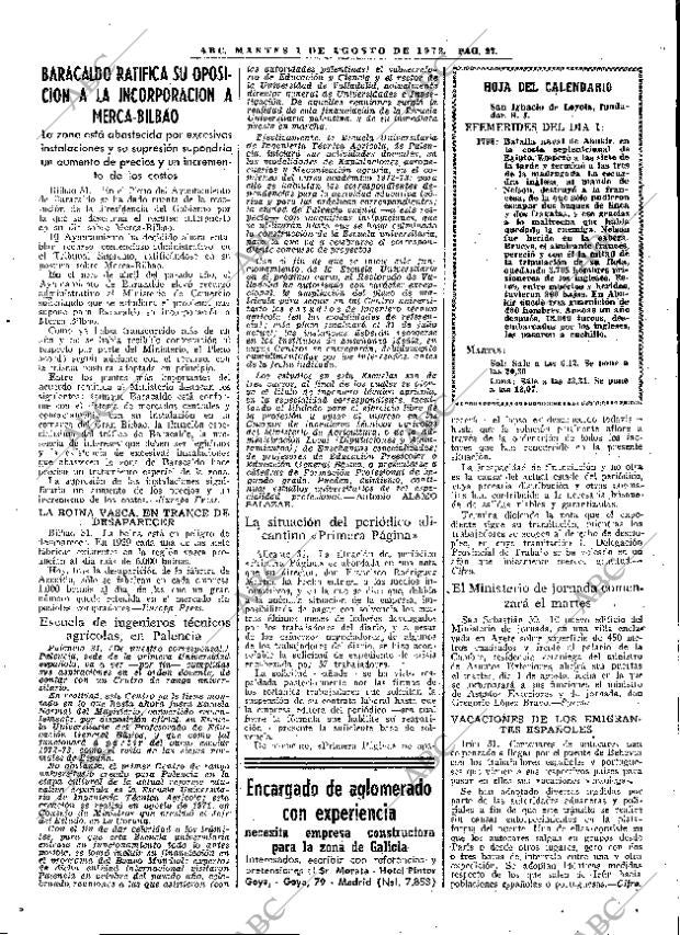 ABC MADRID 01-08-1972 página 27