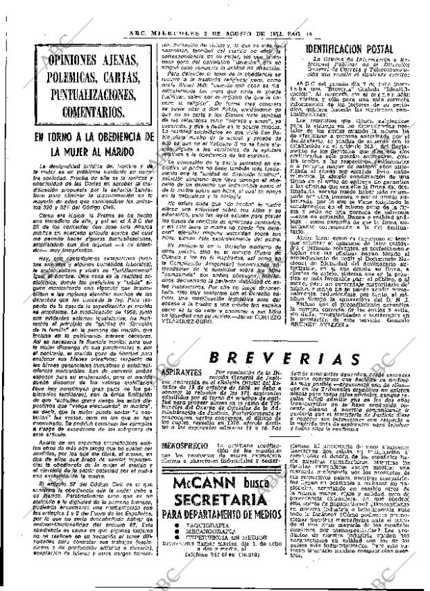 ABC MADRID 02-08-1972 página 14