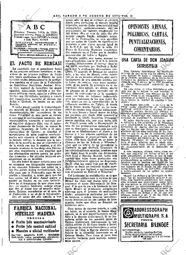 ABC MADRID 05-08-1972 página 14
