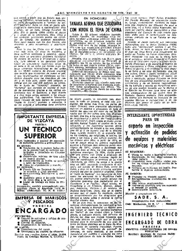 ABC MADRID 09-08-1972 página 20