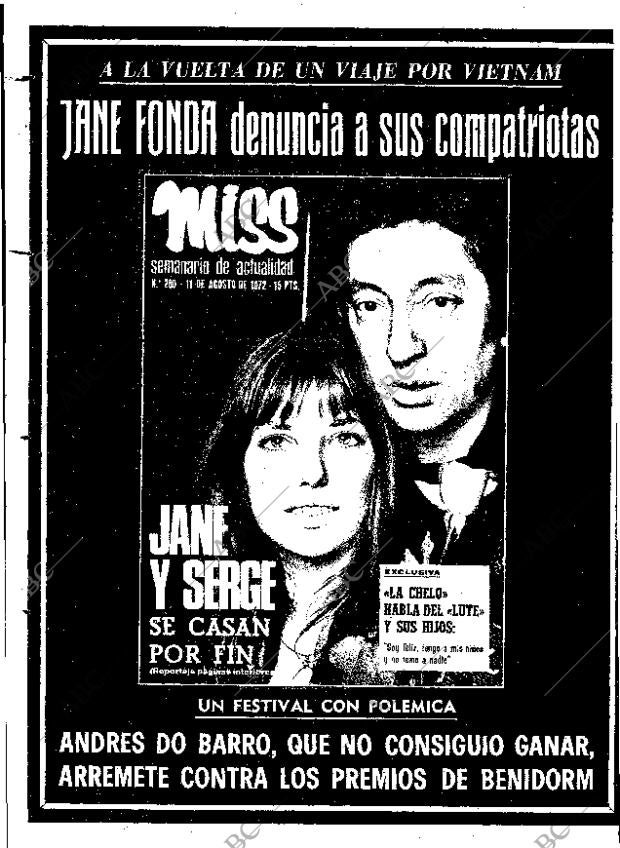 ABC MADRID 12-08-1972 página 72