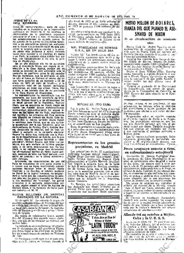 ABC MADRID 13-08-1972 página 14