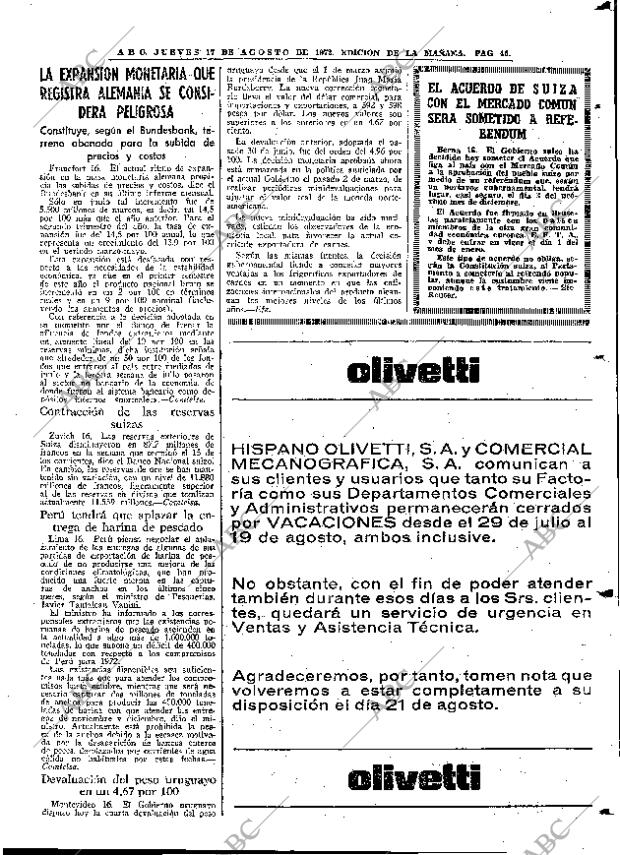 ABC MADRID 17-08-1972 página 45