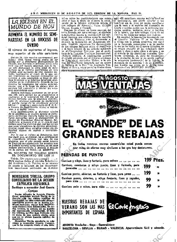 ABC MADRID 23-08-1972 página 21