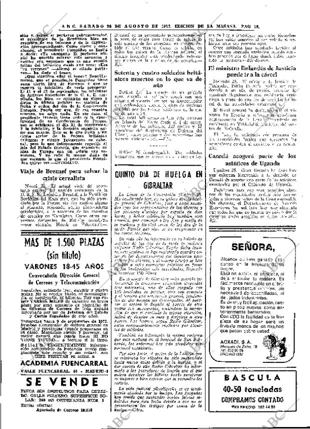 ABC MADRID 26-08-1972 página 18