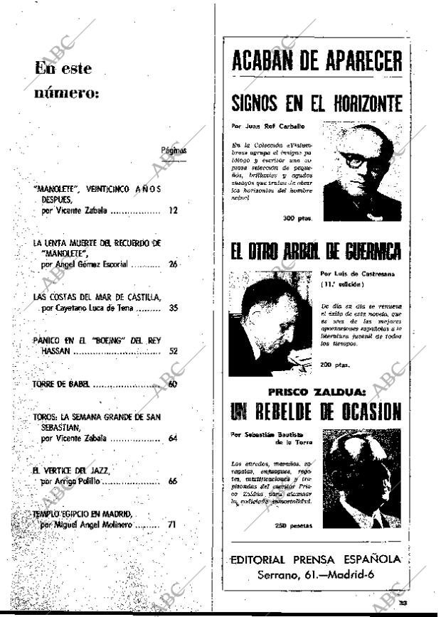 BLANCO Y NEGRO MADRID 26-08-1972 página 33