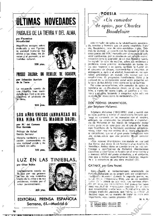 BLANCO Y NEGRO MADRID 26-08-1972 página 76