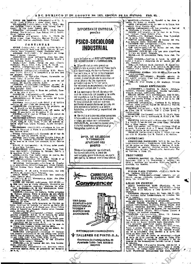 ABC MADRID 27-08-1972 página 61