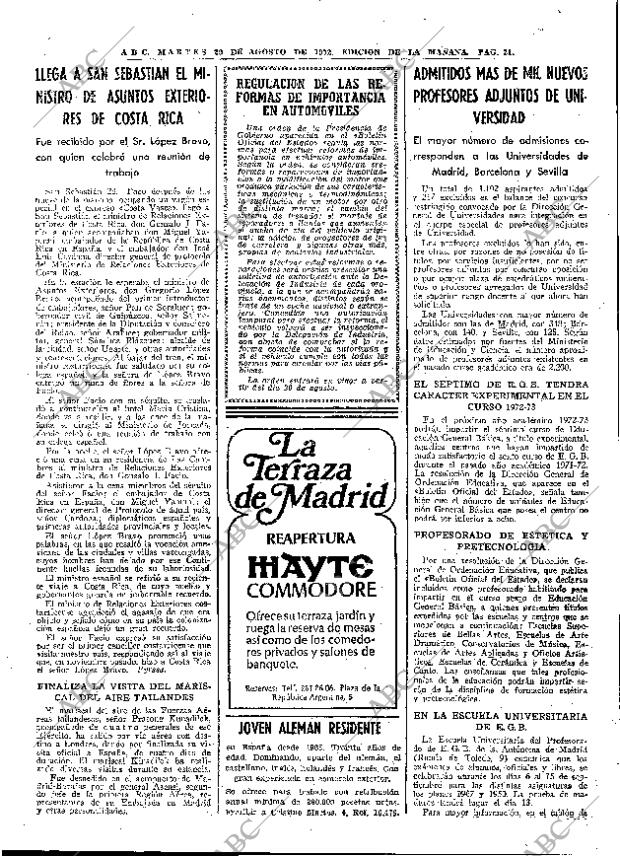 ABC MADRID 29-08-1972 página 21
