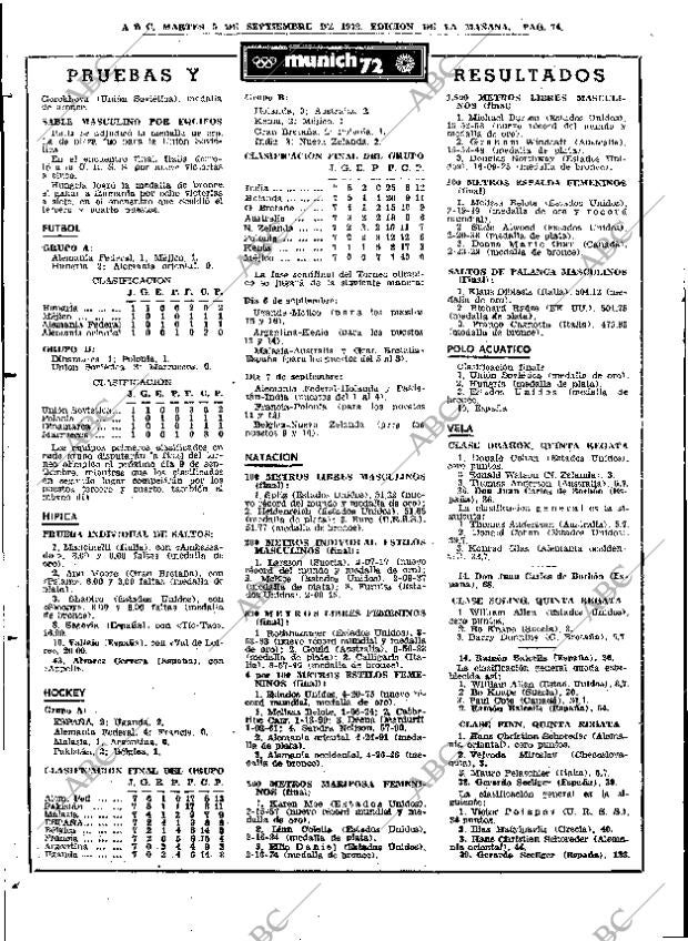 ABC MADRID 05-09-1972 página 74