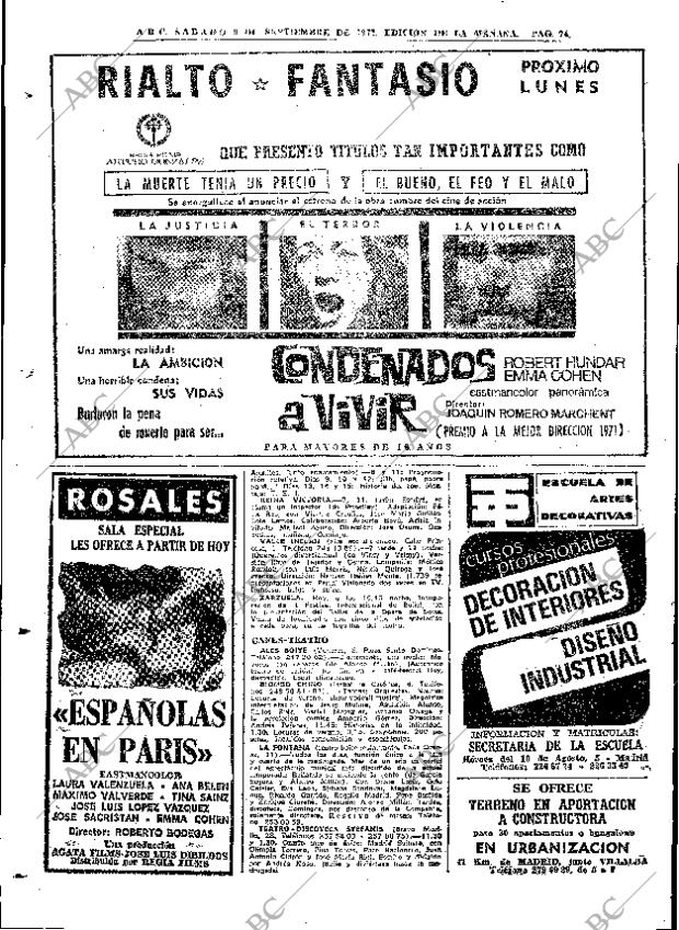 ABC MADRID 09-09-1972 página 74