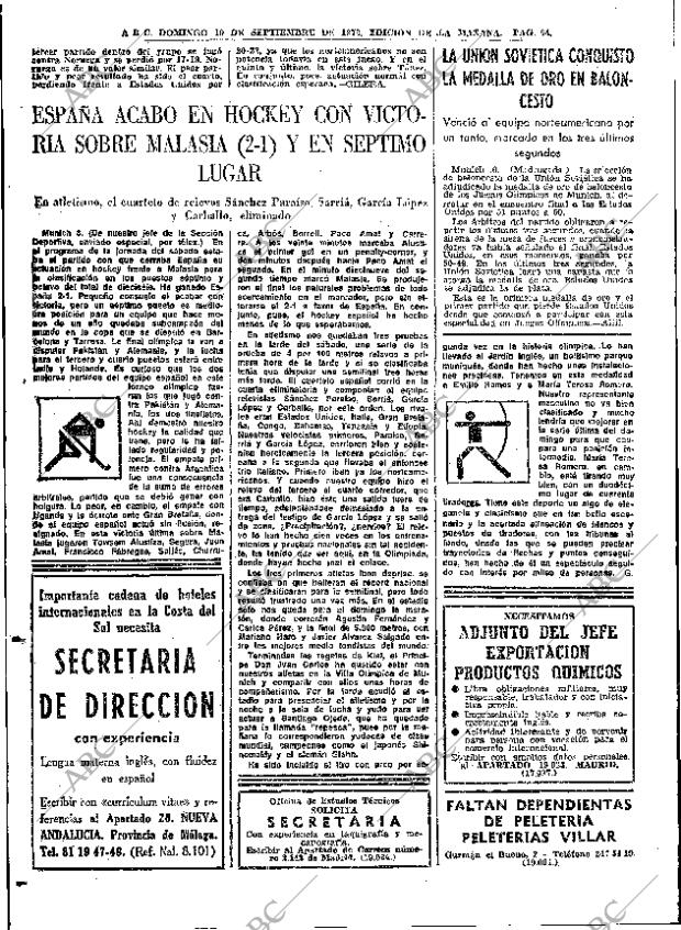 ABC MADRID 10-09-1972 página 64