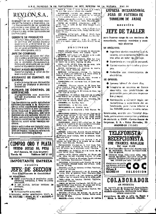 ABC MADRID 10-09-1972 página 84