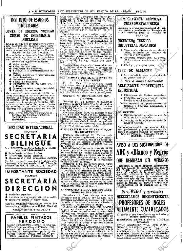 ABC MADRID 13-09-1972 página 30