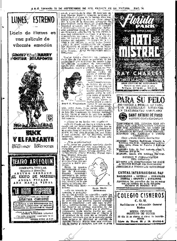 ABC MADRID 15-09-1972 página 74